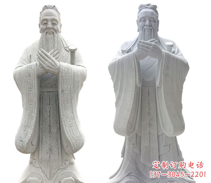 湖南大理石孔子行教像古代名人石雕