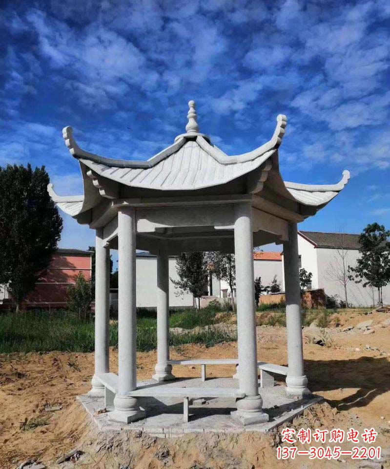 湖南大理石凉亭雕塑1