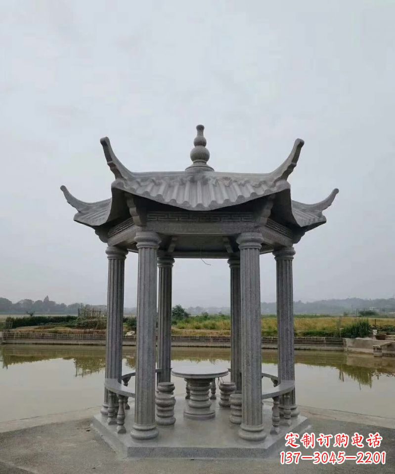 湖南大理石凉亭石雕塑