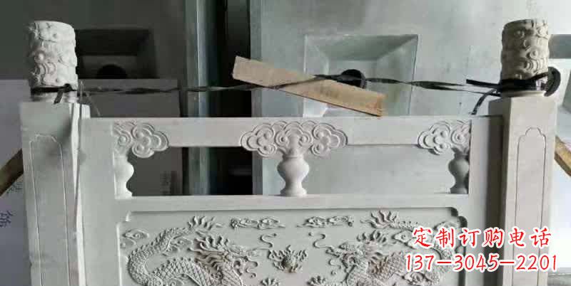 湖南大理石龙浮雕栏板1