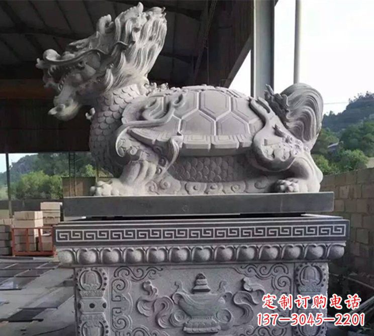 湖南大理石龙龟石雕