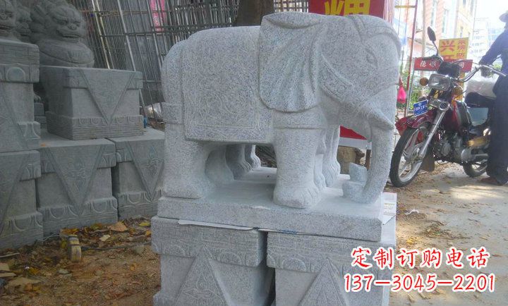 湖南中领雕塑大象招财镇宅石雕