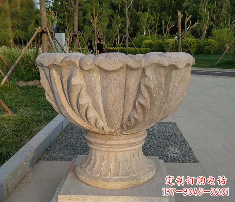 湖南大理石欧式花钵雕塑