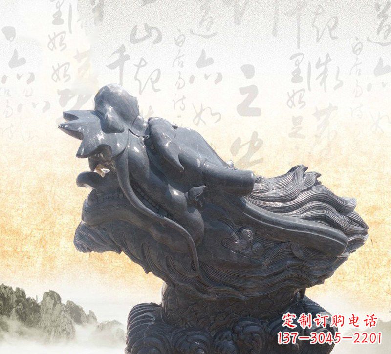 湖南新潮大理石龙头雕塑