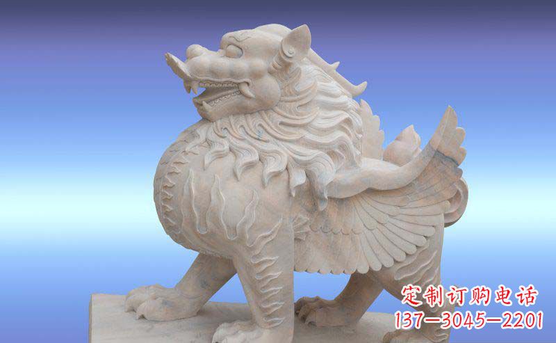 湖南大理石貔貅神兽石雕