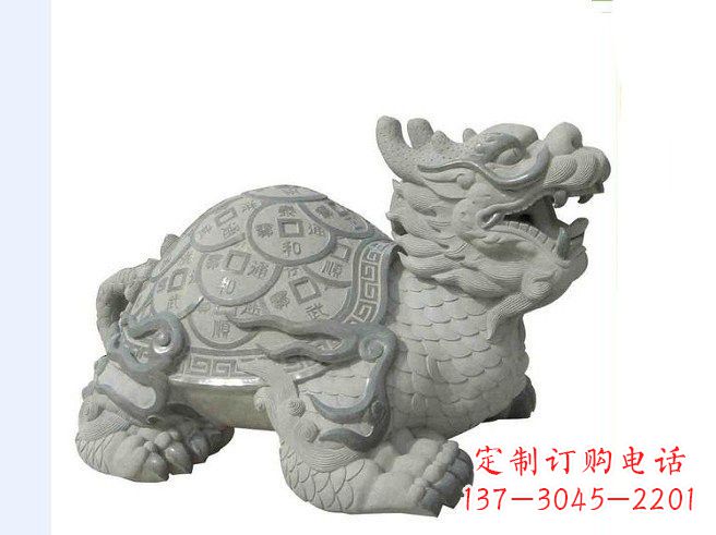 湖南大理石企业招财龙龟雕塑