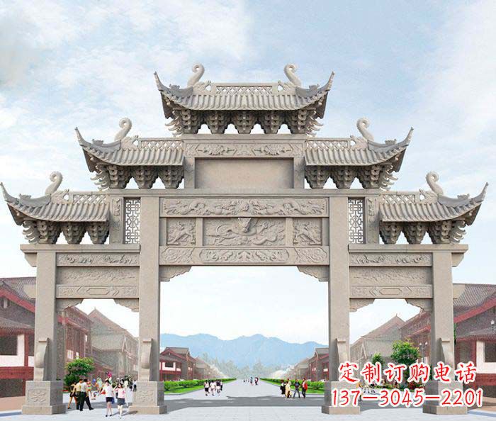 湖南大理石牌坊石雕艺术品