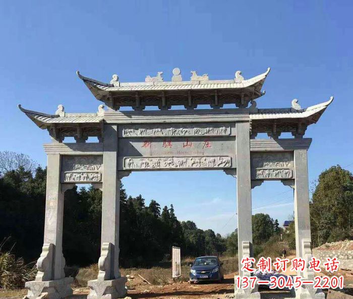 湖南精美石雕牌坊雕塑