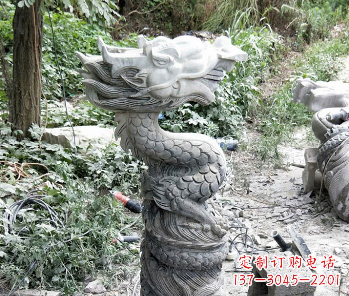 湖南精美大理石生肖龙雕塑