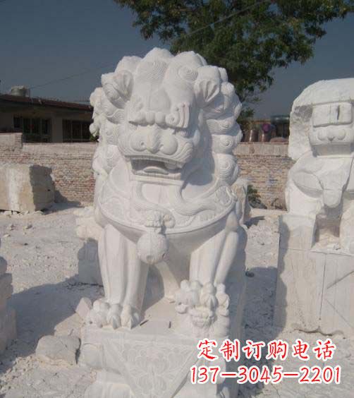 湖南精美大理石狮子雕塑