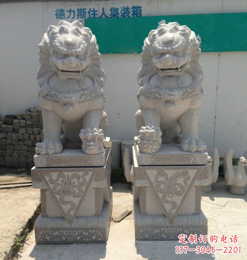 湖南精致大理石狮子雕塑