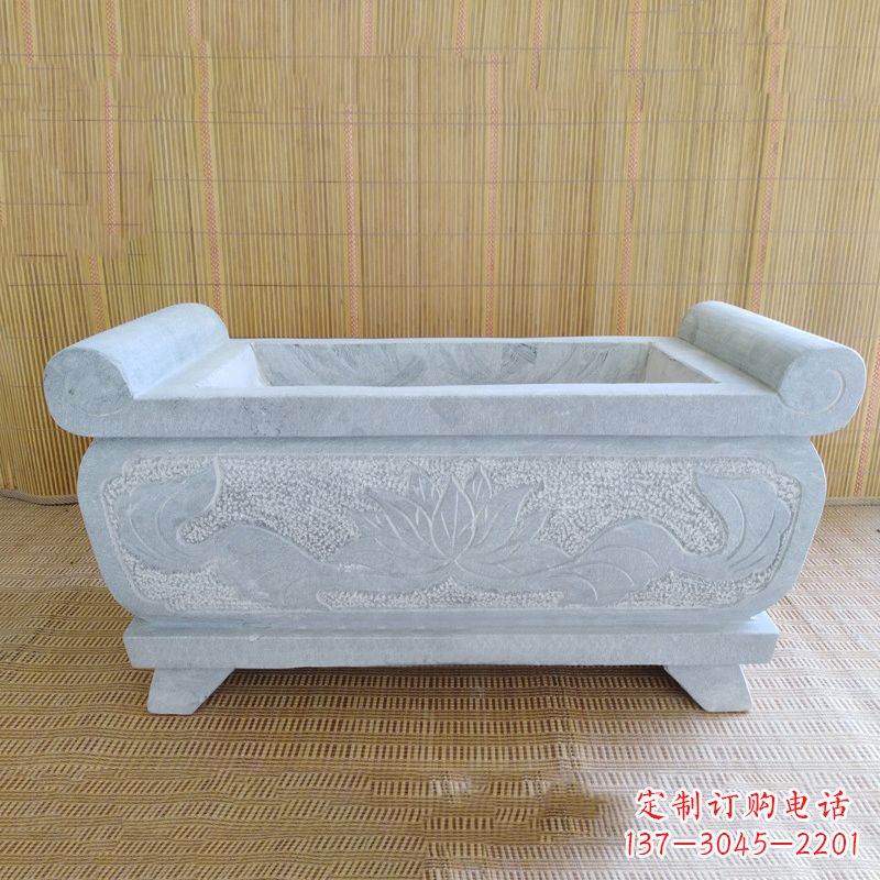 湖南精美大理石石雕香炉雕塑