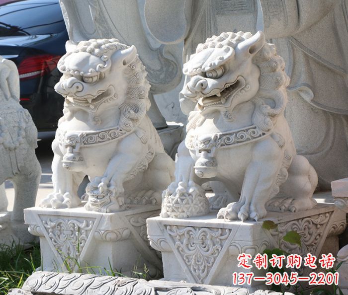 湖南大理石寺庙石狮子 (4)