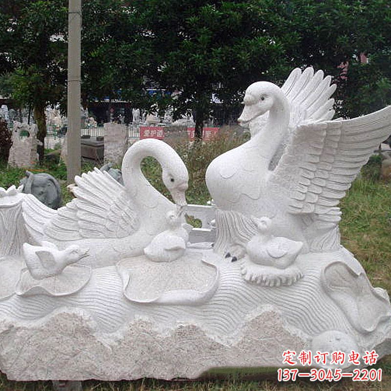 湖南大理石天鹅精美雕塑