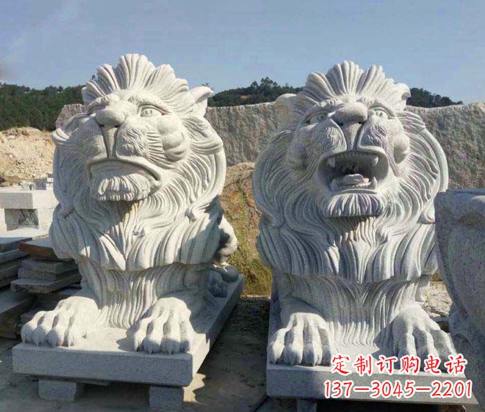湖南大理石西洋欧式石狮子雕塑