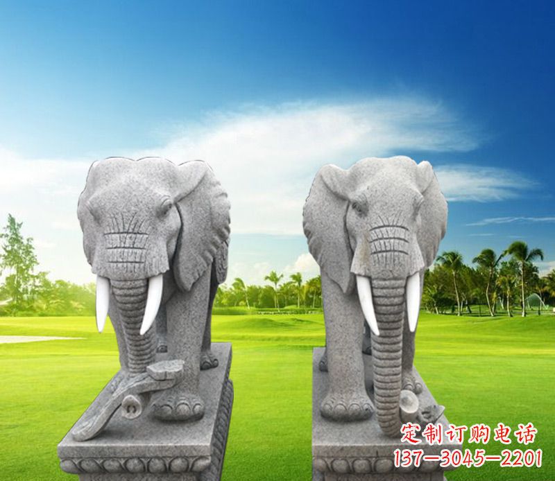 湖南精美大象雕塑,招财进宝