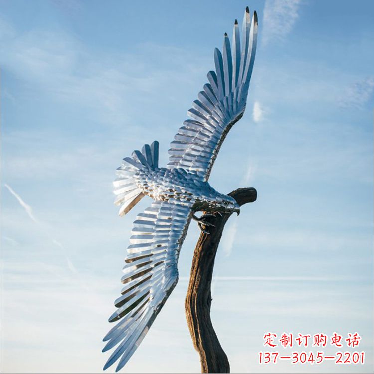 湖南大鹏展翅老鹰不锈钢雕塑