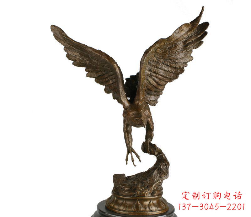 湖南大鹏展翅老鹰铜雕塑