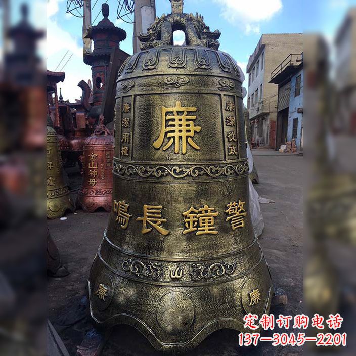 湖南特色大型铜钟雕塑