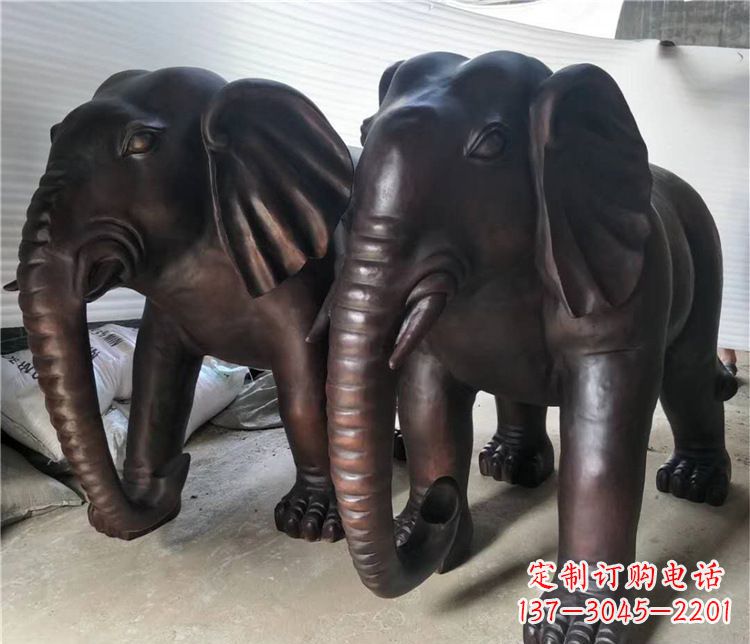 湖南大象动物铜雕塑