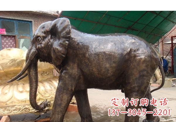 湖南大象公园动物铜雕