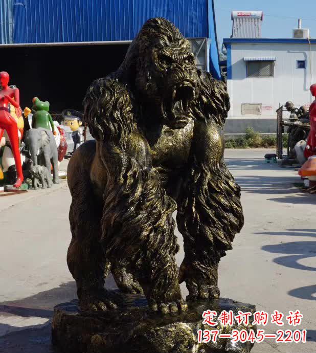 湖南中领雕塑精美的猩猩铜雕