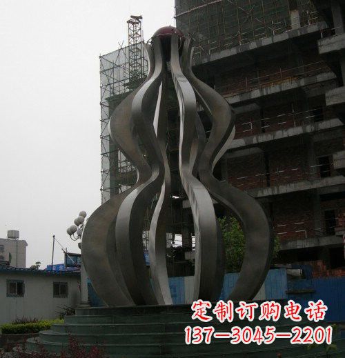 湖南优雅大气的不锈钢葫芦雕塑