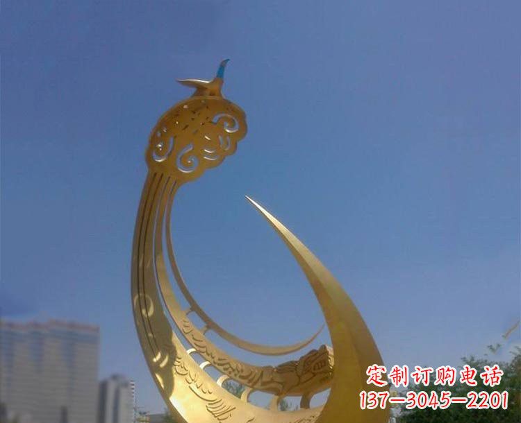 湖南不锈钢创意凤凰雕塑
