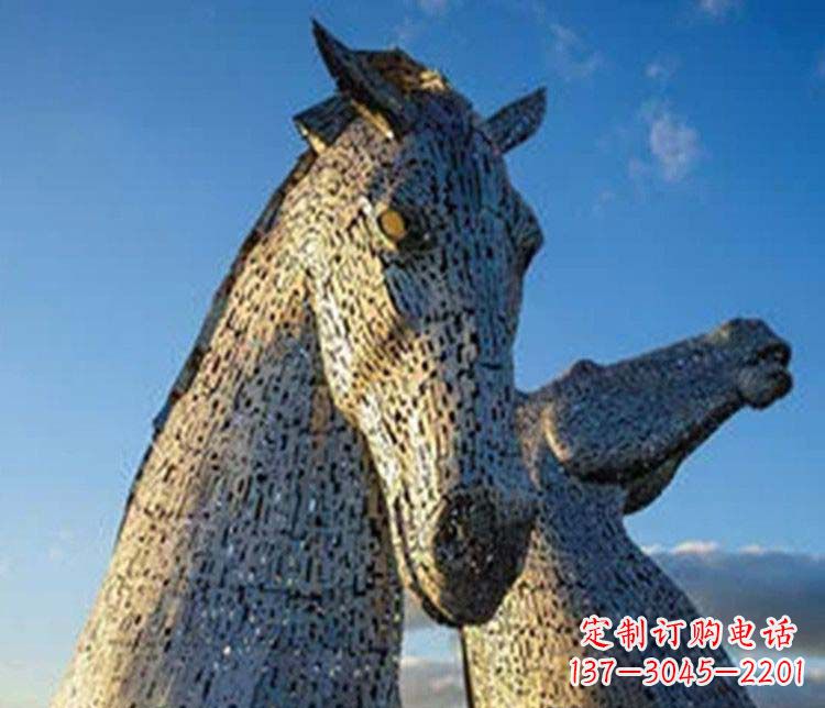 湖南大型不锈钢抽象马雕塑