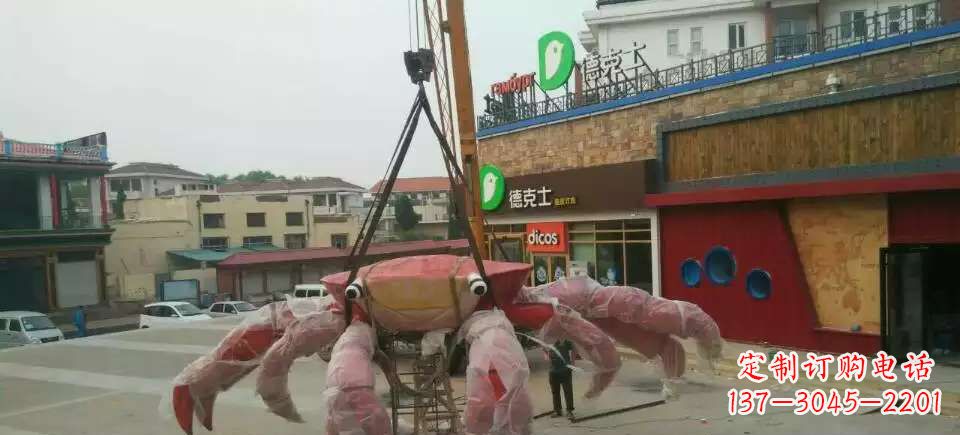 湖南11英寸不锈钢螃蟹雕塑
