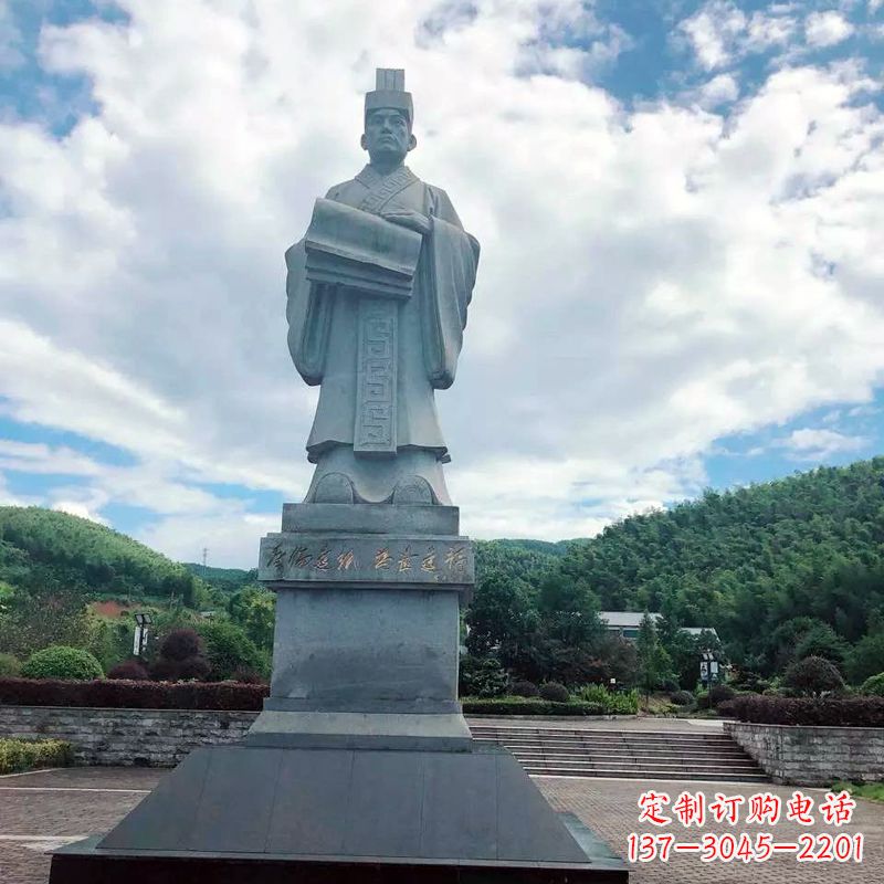 湖南大型蔡伦石雕像-景区广场历史文化名人雕塑