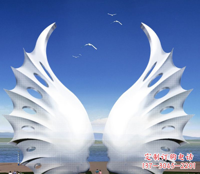 湖南不锈钢翅膀雕塑