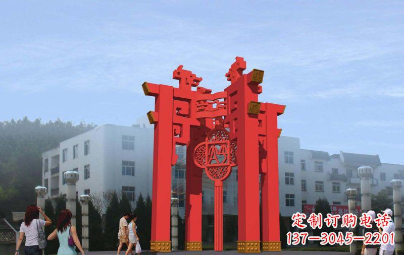 湖南不锈钢灯笼雕塑