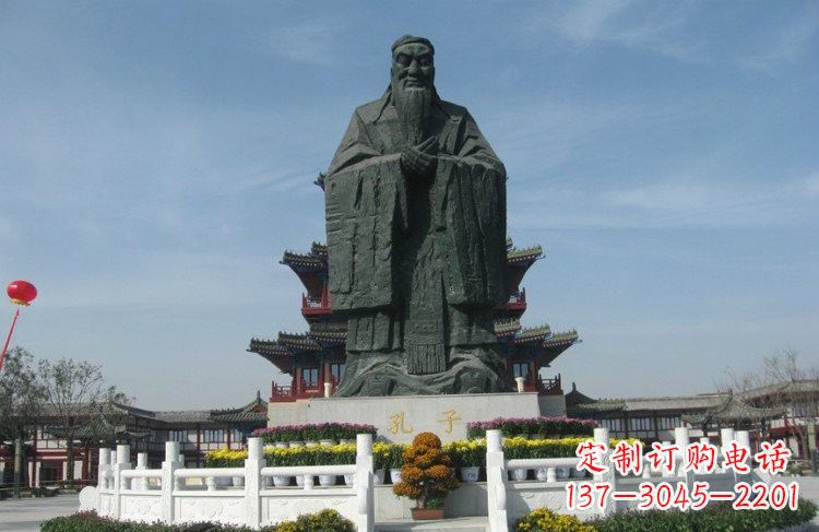 湖南大型锻铜孔子雕像