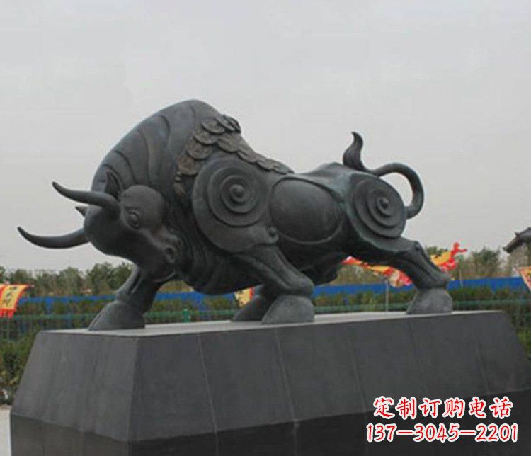 湖南大型动物雕塑铜雕牛摆件