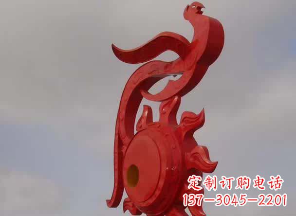 湖南大型古代凤凰不锈钢雕塑