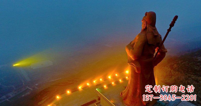 湖南大型关公园林景观玻璃钢雕塑