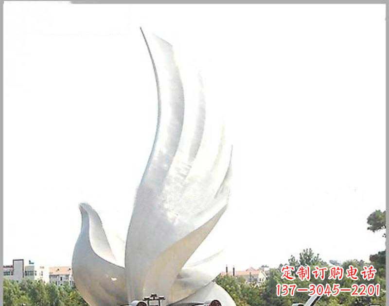 湖南大型不锈钢雕塑和平鸽护航