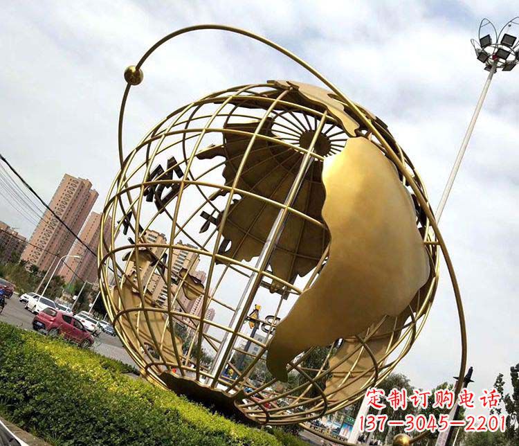 湖南地球仪不锈钢雕塑拓宽视野,致敬世界