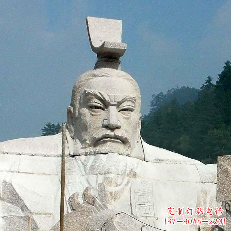 湖南汉武帝刘彻石雕塑
