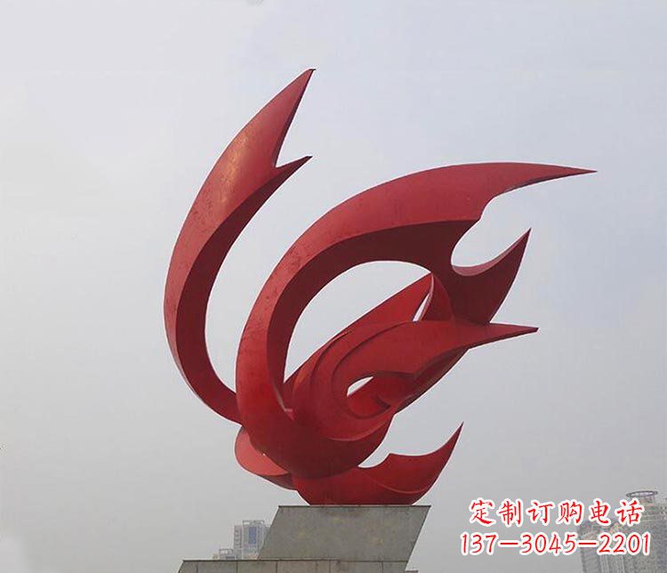 湖南大型不锈钢凤凰雕塑