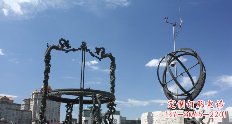湖南中领雕塑浑天仪雕塑 铜雕景观构筑