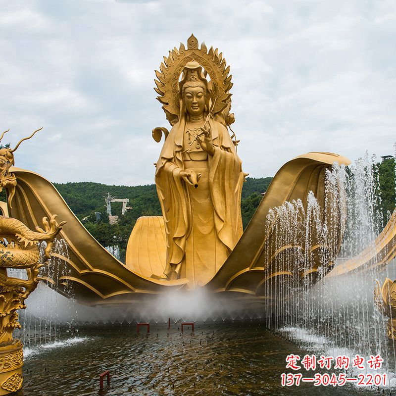 湖南大型观音铜雕景观雕塑