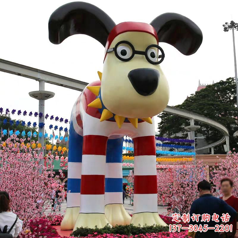 湖南大型卡通狗雕塑-商场广场动物景观美陈