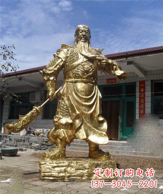 湖南大型立式关公铜雕