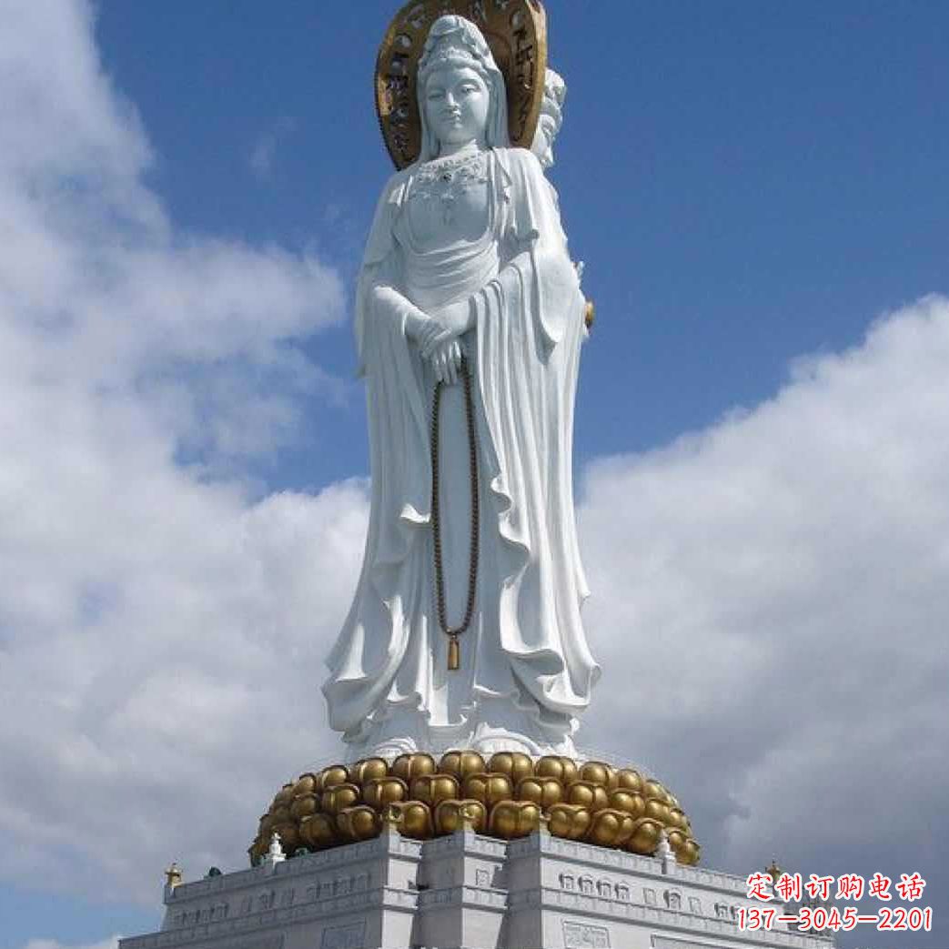 湖南大型三面观音菩萨石雕