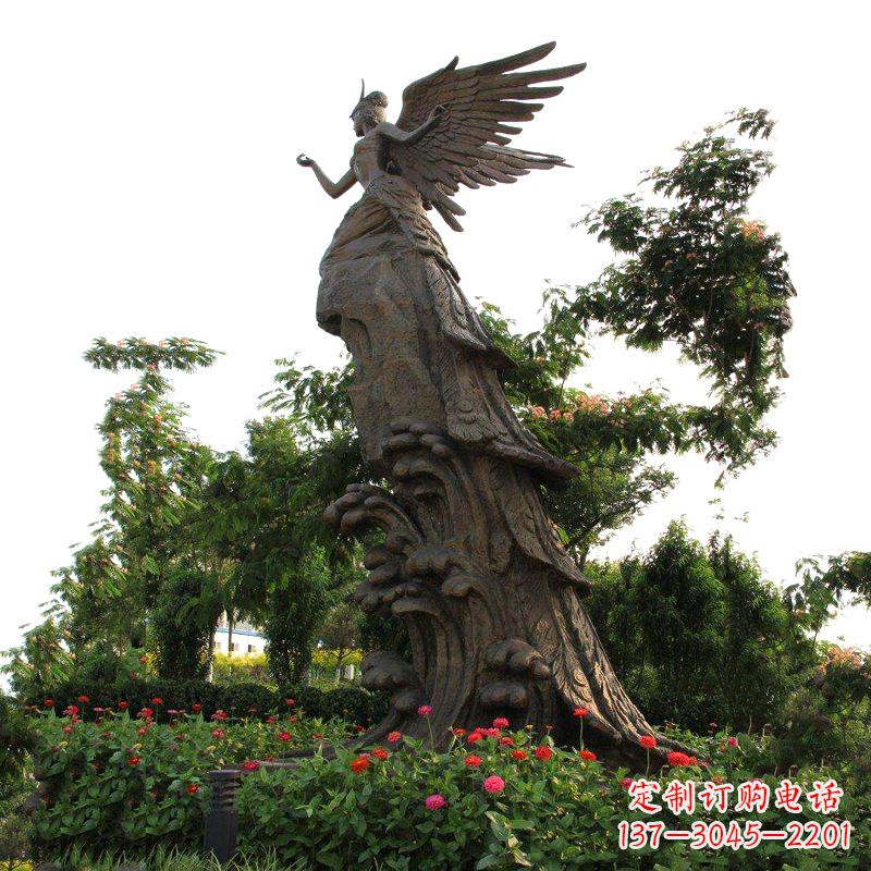 湖南中领雕塑-神话传说中的精卫海景观雕塑