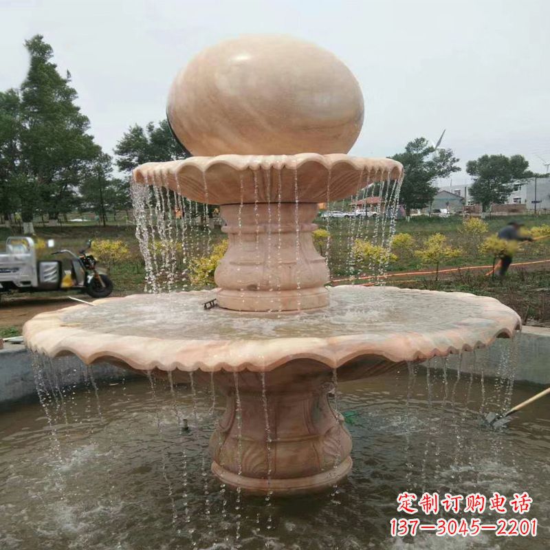 湖南大型石材风水球-公园园林水景喷泉雕塑