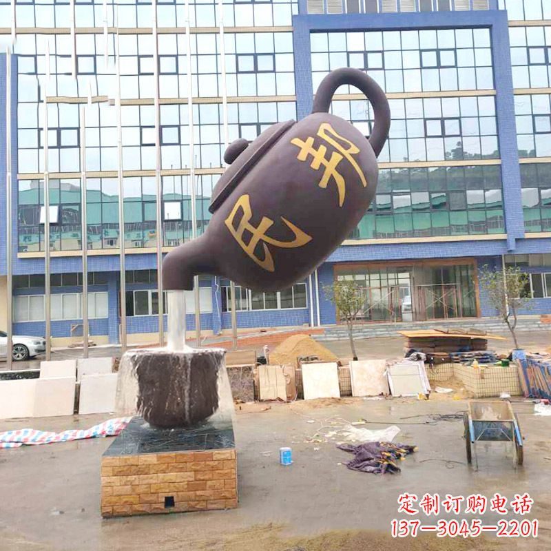 湖南精美大型天壶流水喷泉雕塑