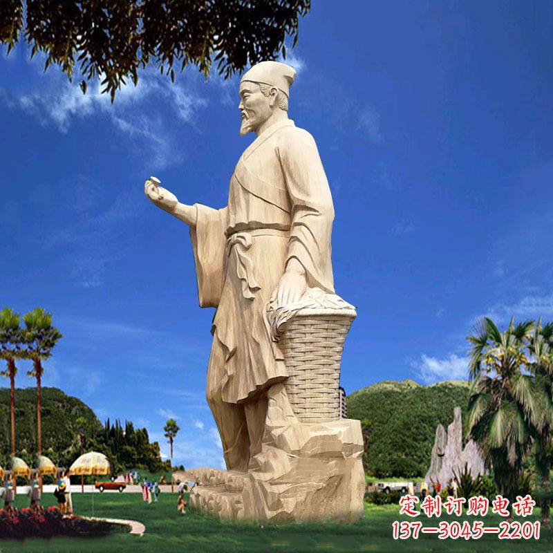 湖南传承万古神医药圣李时珍精美石雕像